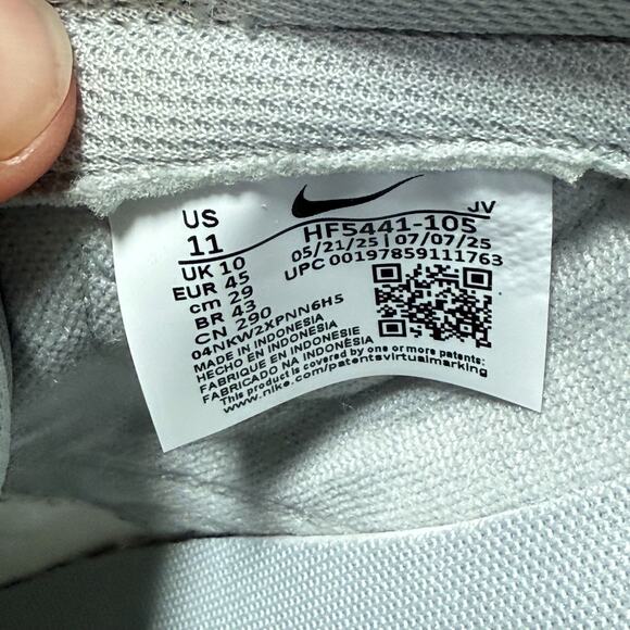 Nike Dunk Low Retro sneakers Mens 11 Light Smoke Grey White HF5441-105 NEW NIB - Picture 11 of 11